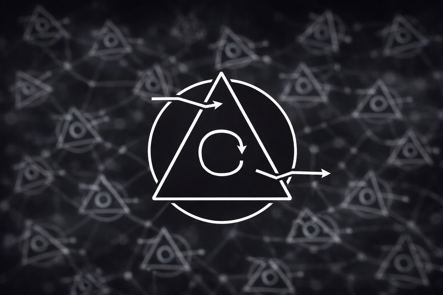 Abstract banner suggesting systems and flow